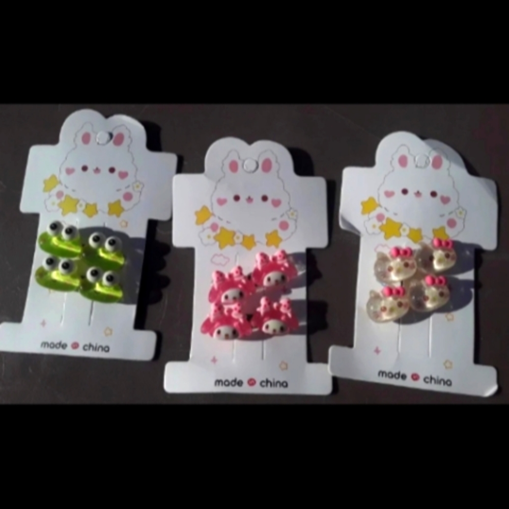 Sanrio Hello Kitty Keroppi My Melody Hairpins Clips Accessories